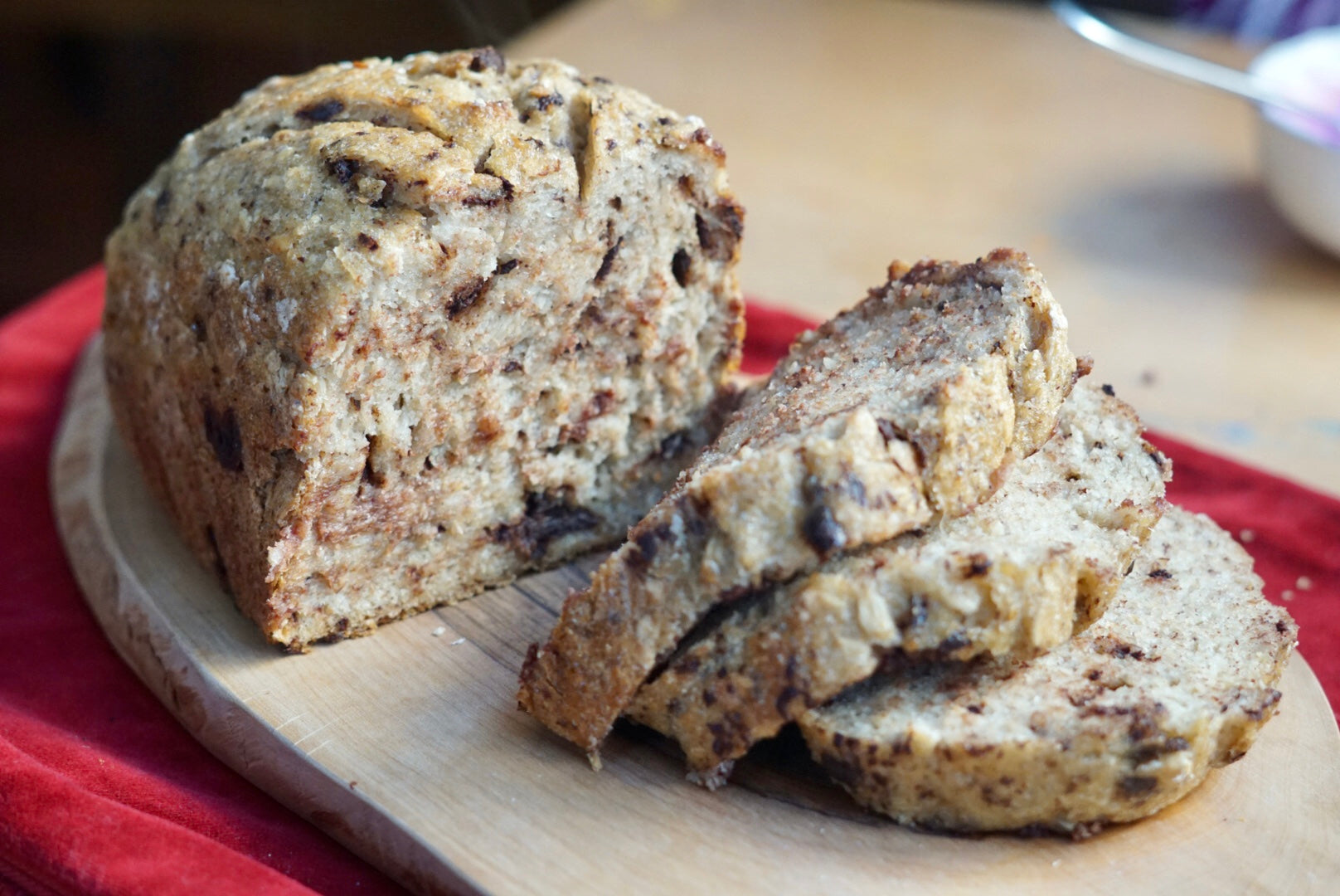 Organic, gluten-free, nutrient-dense, gut-friendly, gluten-free chocolate sourdough freshly baked in Bend, OR 